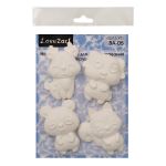 Заготовка гипсовая (набор) Зверушки, 5х8 ±2 см, 4 шт, Love2art ВА-05