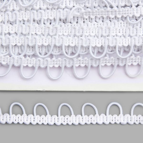 Тесьма с эластичными петлями 13мм / 18,29м (молочный)