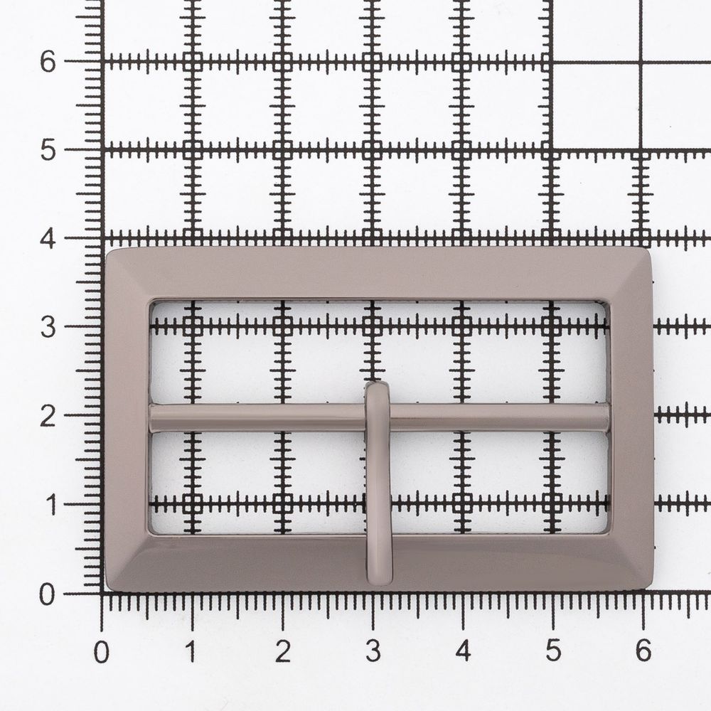 Пряжка ременная металл 50 мм, прямоугольная, олово (чер.никель), MB-155