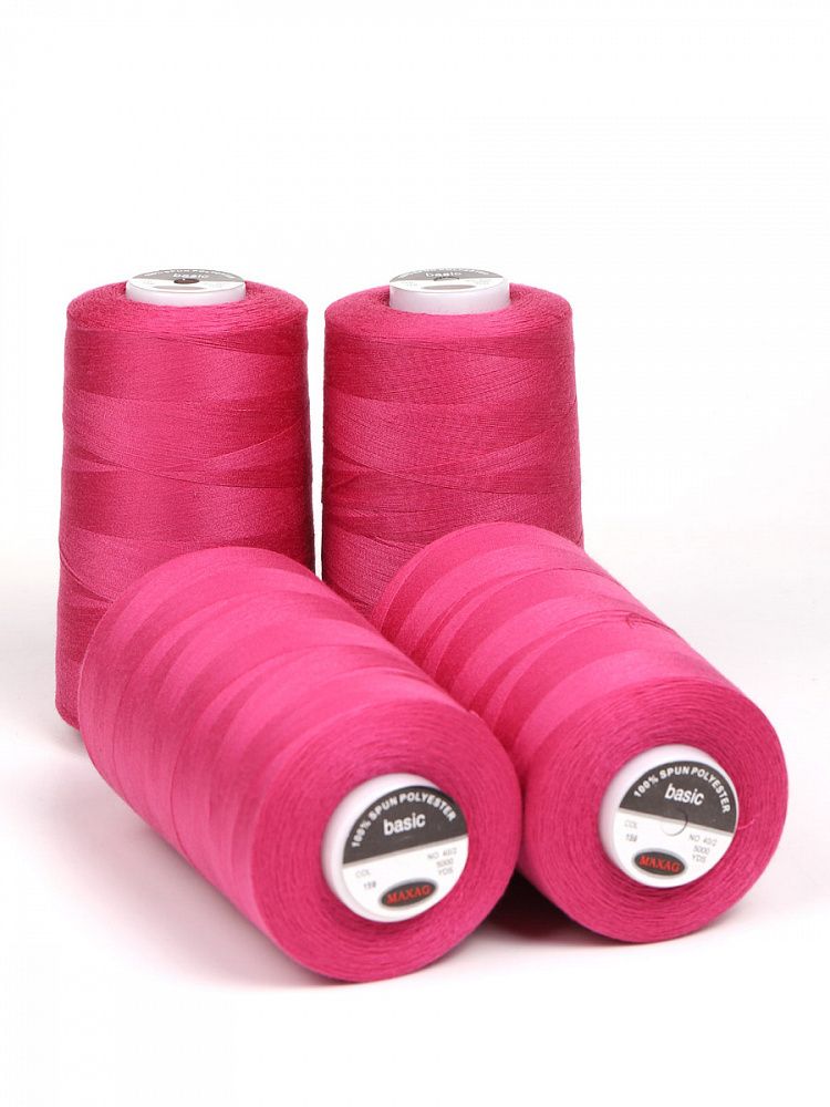 Нитки швейные Max 40/2, 4570 м (5000 ярд), 159 розовый / 4 бобины Нитки швейные Max 40/2, 4570 м (5000 ярд), 159 розовый / 4 бобины