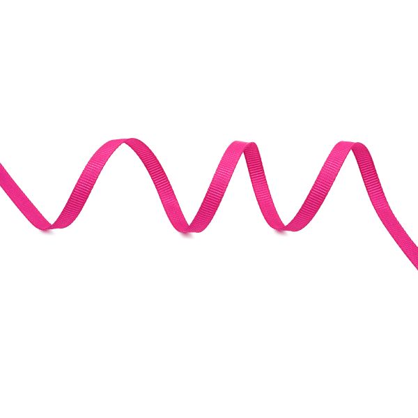 Лента репсовая (в рубчик) 6.0 мм, 016 фуксия, уп.18,28 м
