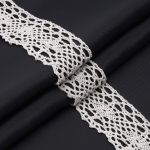 Кружево вязаное (тесьма) хлопковое 40 мм / 25 метров, рис.40.01.192 (лен) С3749Г17