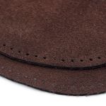 Заплатки пришивные из замши, овал 8х10,9см с перфорацией, 2 шт, 100% кожа, 21 темно-коричневый, 59124