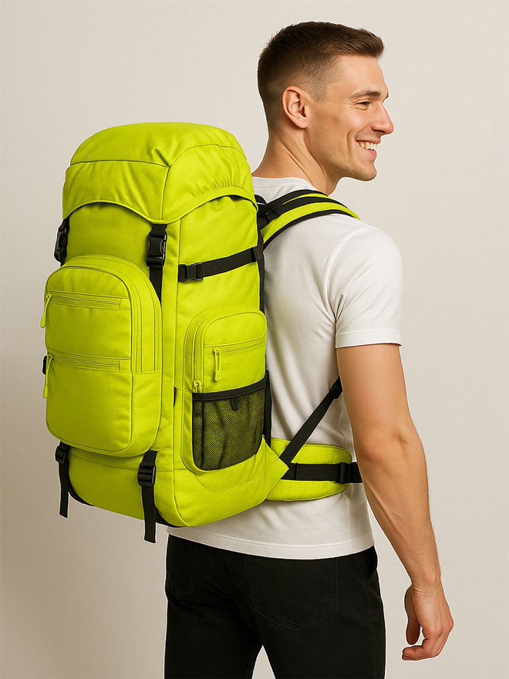 Оксфорд 200D PU1000 78 г/м², 150 см / 100 метров, 229 неон лимон