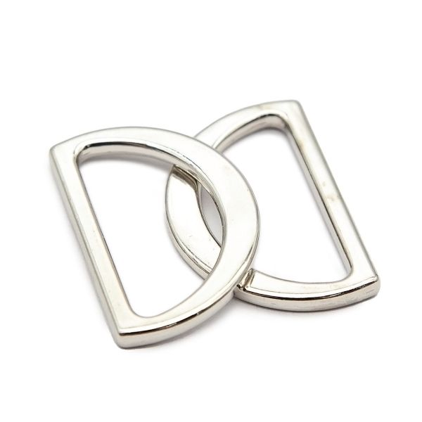 Полукольцо литое металл внутр. 25 мм (внешн. 30х20 мм), 2 шт, Hobby&Pro, никель