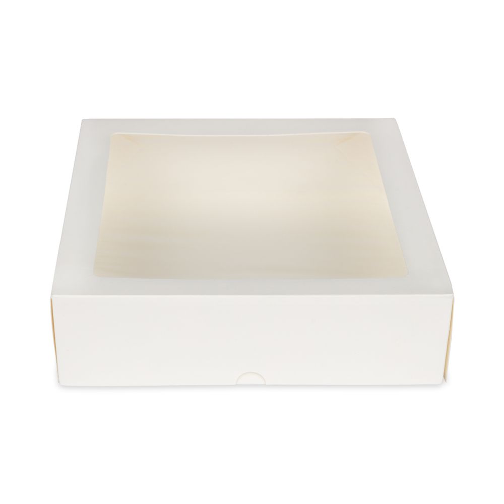 Кондитерская коробка для торта с 1 окном 20х20х4.5 см, S-Chief BFC-020