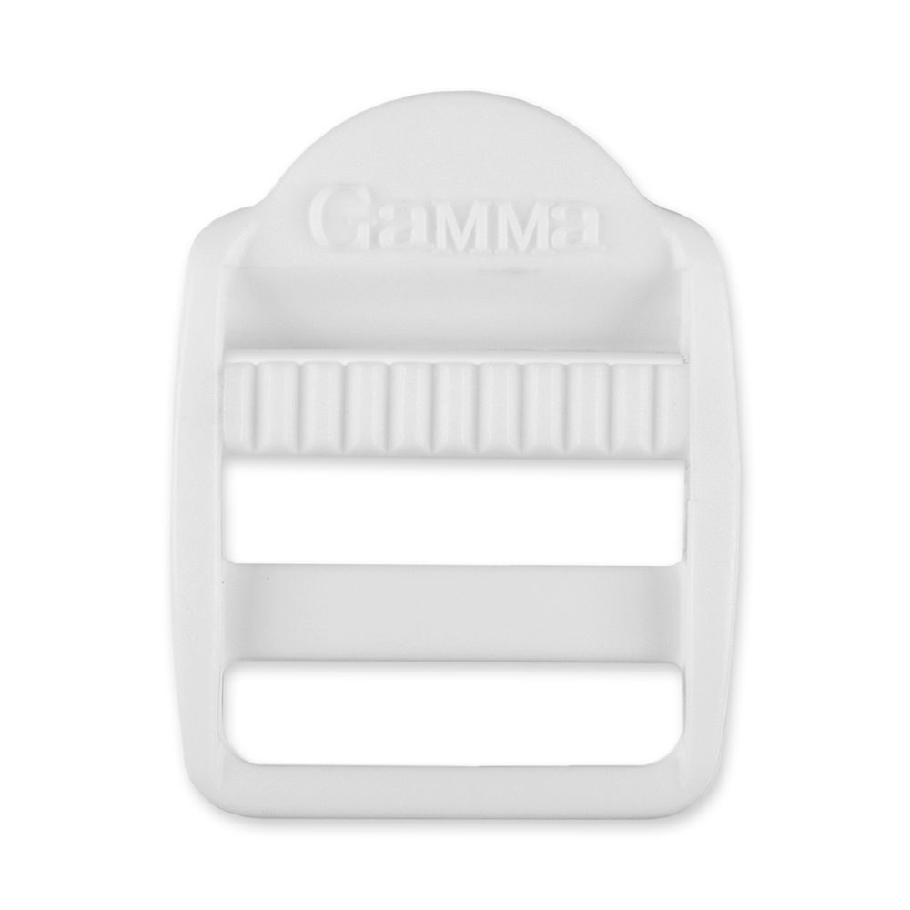 Пряжка регулировочная пластик 25 мм, 100 шт, 501 белый, Gamma SAM001