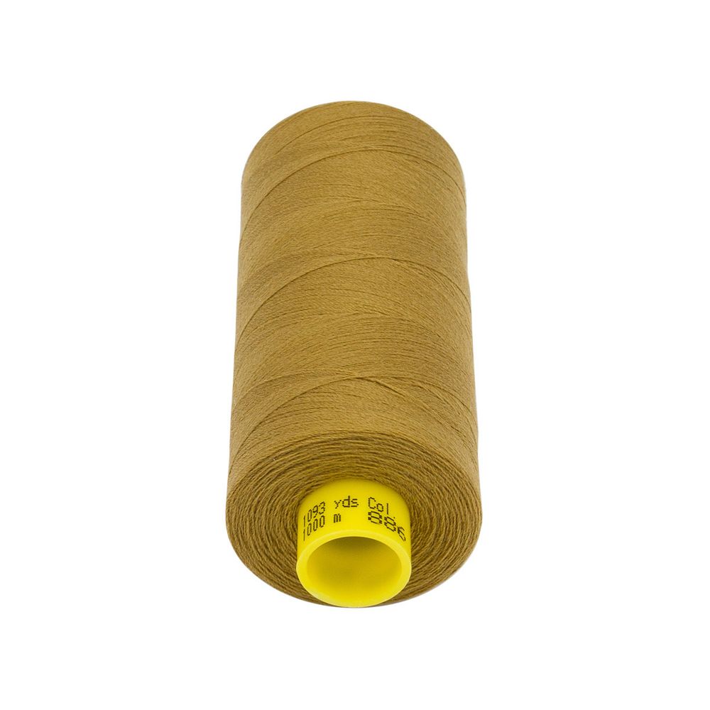 Нитка особо тонкая Gutermann Mara №150 (150/2), 1000 м, 713953, цв. 886 золотисто-оливковый, 1 катушка