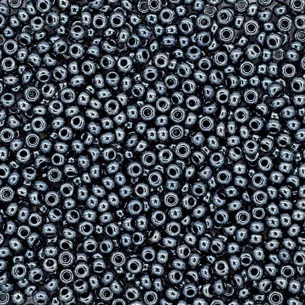 Бисер Preciosa непрозрачный гематитовый, 10/0 (49102), круг. отв., 500 г