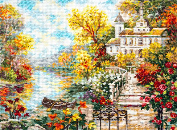 Набор для вышивания нитками Чудесная игла, Золотая пора, 40х31 см