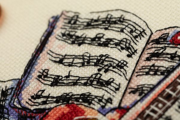 Набор для вышивания нитками Klart, Аккорды для гитары, 23.5х16.5 см