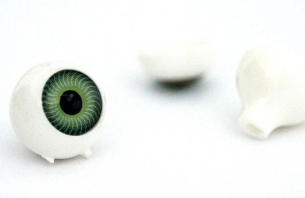 Глаза для кукол и игрушек круглые №13, 23433, цв. зеленый, 12 мм, уп. 4 шт