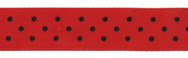 Лента атласная с рисунком 12.0 мм / 22.8±1 метра, D 065/113 красный/черный, Gamma ALP-121