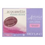 Альбом-склейка для акварели Fabriano Artistico Extra White Сатин 300 г/м², 12х18 см, лист 25 л, мелкозернистая, Fabriano 19301218