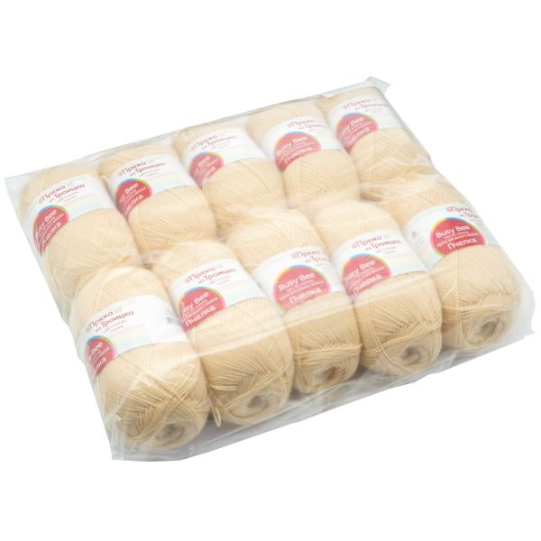 Пряжа Троицкая Пчелка / уп.10 мот. по 100 г, 500 м, 116 кремовый