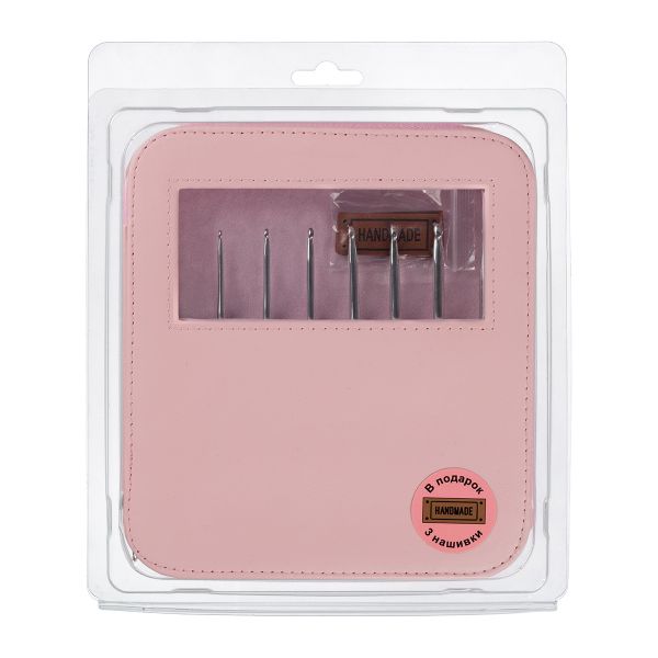 Набор крючков для вязания ⌀2.0-6.0 мм, 14 см, алюминий в пенале /2; 2.5; 3; 3.5; 4; 4.5; 5; 6 мм/, Gamma CHP-01