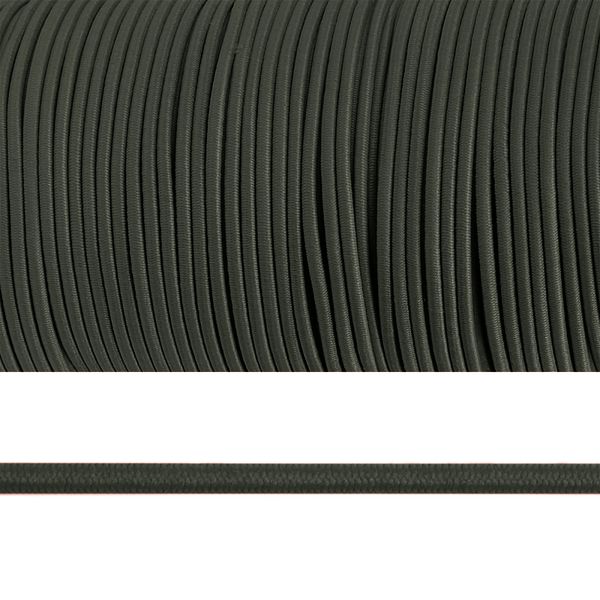 Резинка шляпная (шнур эластичный) ⌀3.0 мм / 100 метров, цв.F328 хаки