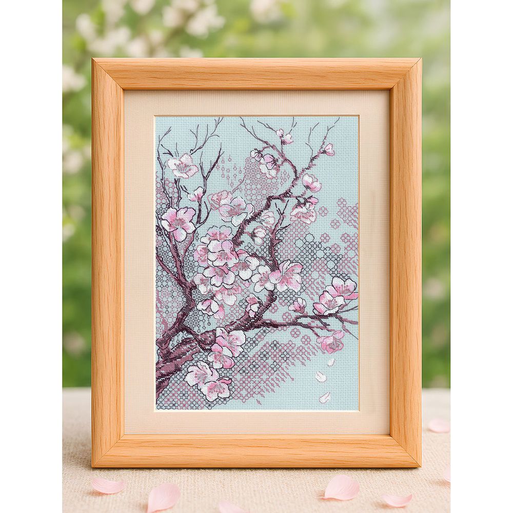 Набор для вышивания нитками Риолис, Нежное цветение сливы 21х30см