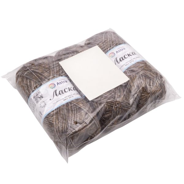 Пряжа Astra Premium (Астра Премиум) Ласка / уп.3 мот. по 100 г, 370 м, 850 коричневый