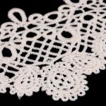 Кружево гипюр (плетёное) 95 мм / 3 метра, матовое, 571 молочный