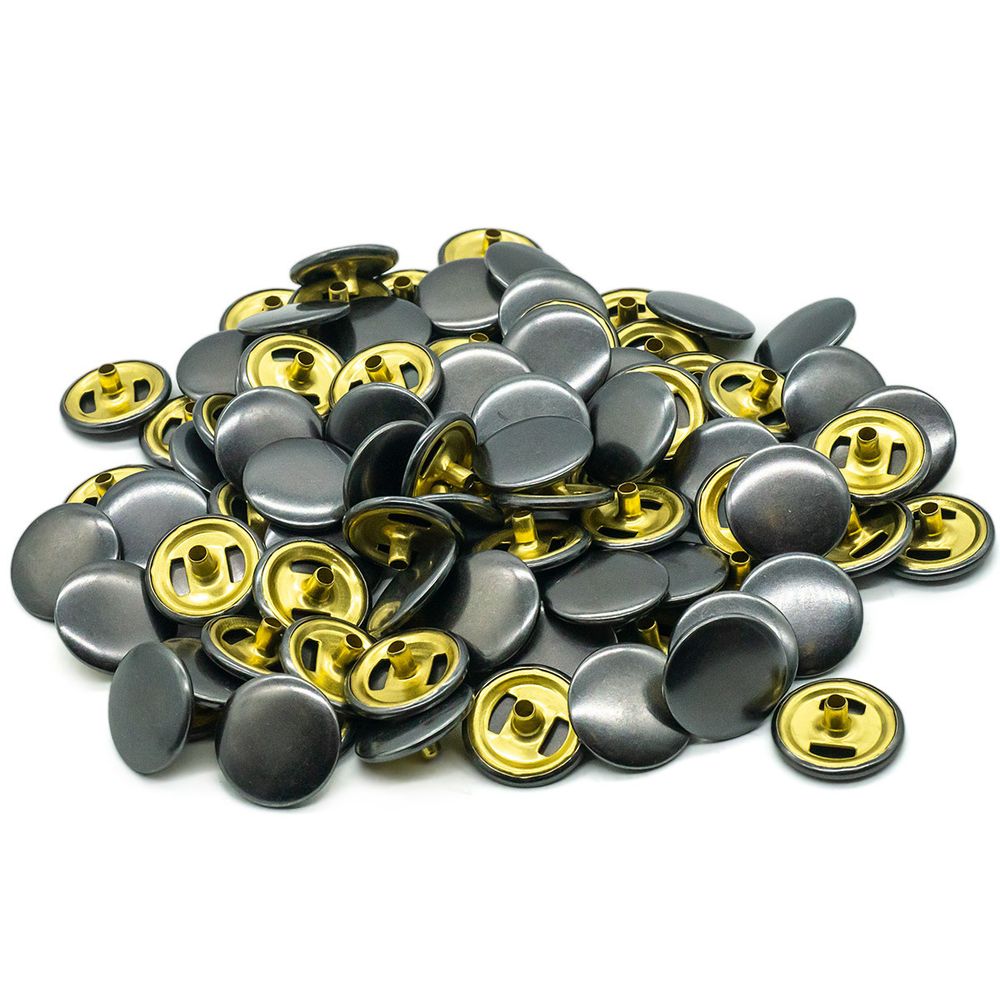 Часть кнопки Альфа (S-образная) ⌀17 мм (A-часть), 5/17 BRASS черн. никель, 100 шт