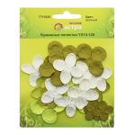 Лепестки бумажные d 4,5 см/3,5 см/2,5 см, упак., 25 шт, Астра, зеленый