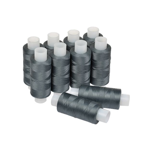 Нитки оверлочные 10кат. 200м т.серый