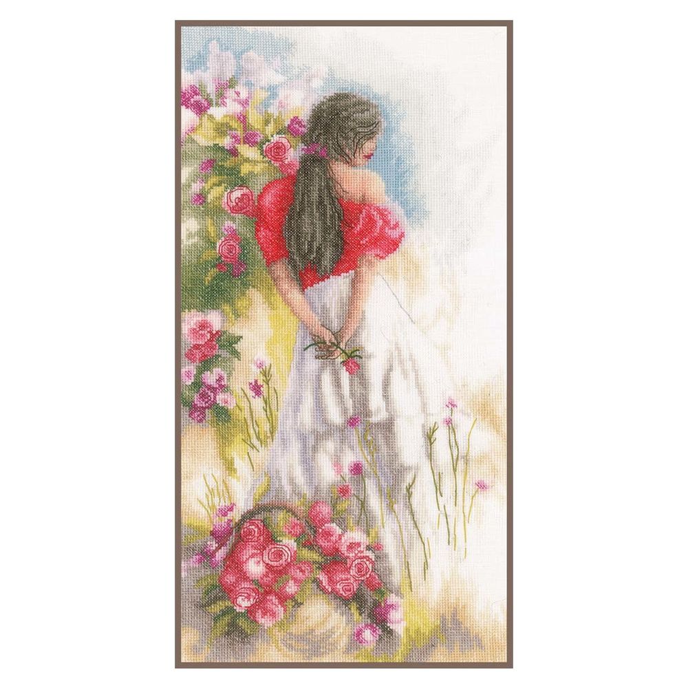 Набор для вышивания нитками Lanarte, На полях 20х40