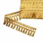 Бахрома отделочная 50.0 мм / 25 метров, кисти, а710 т.золотистый /TOS/