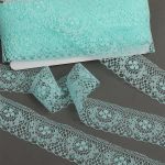 Кружево отделочное в стиле "трикотаж" 40 мм / 9.14 метров, TBY 1660, цв.08 мятный