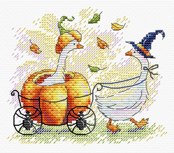 Набор для вышивания нитками МП Студия (Жар-птица), Праздничная повозка, 11х13 см