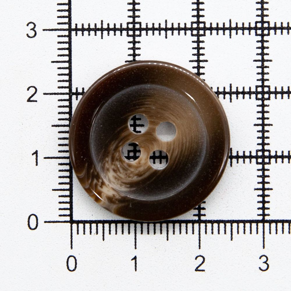 Пуговицы 4 прокола мужская костюмные 543294/4 40 (5406 коричн, глянц.), 24 шт