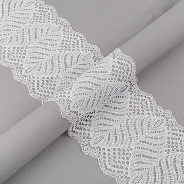 Кружево бельевое эластичное 165 мм / 3±0.2 метра, Турция, айвори, Blitz