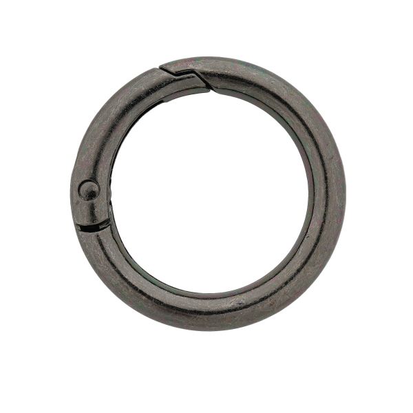 Карабин металл кольцо 25.0 мм (35х35 мм), чер.никель, 10 шт