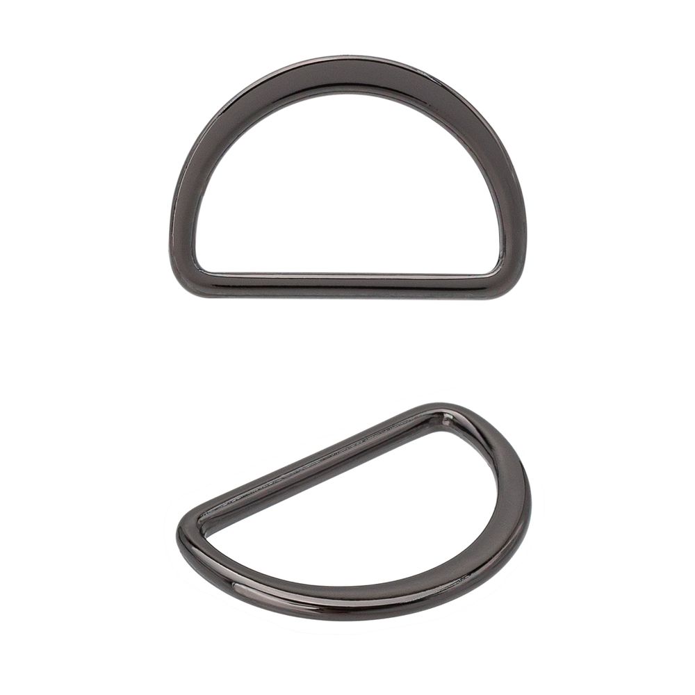 Полукольцо литое металл плоское 20мм, черный никель, ГНУ14467, 20 шт