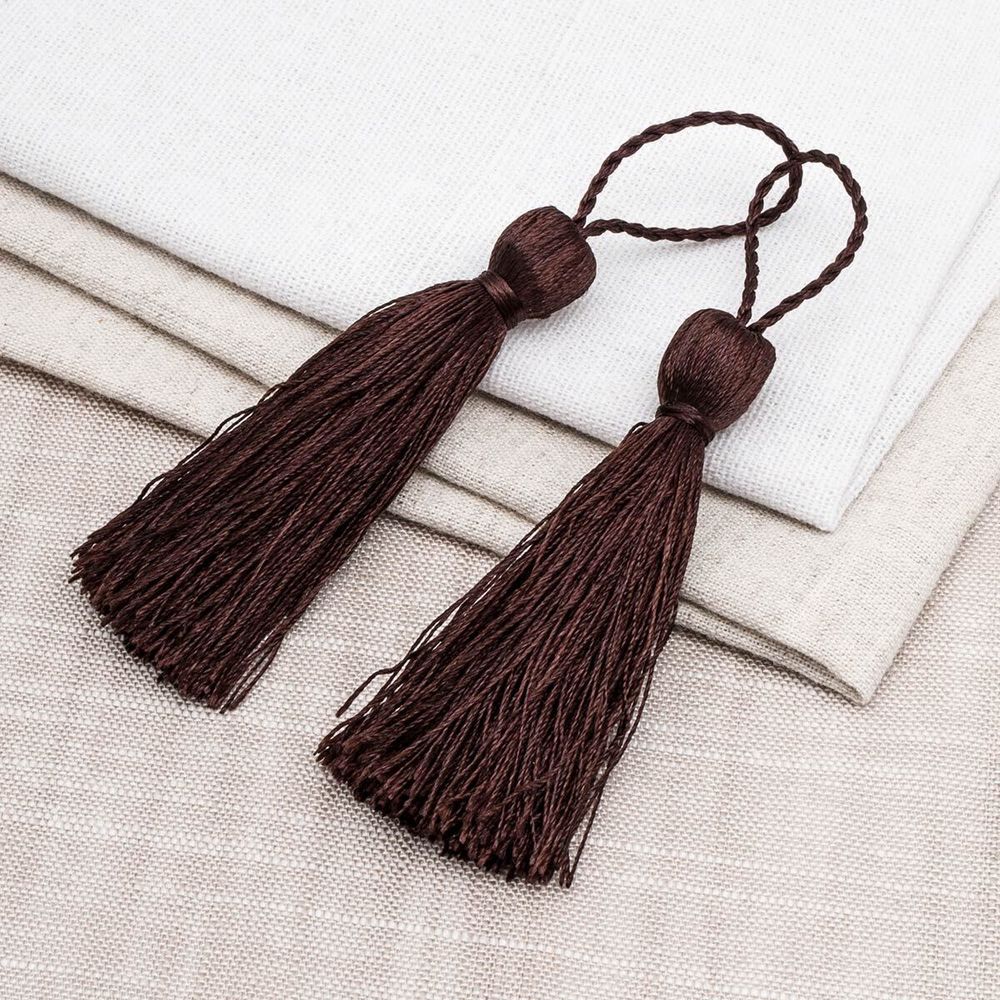 Кисти шторные 70.0 мм, вискоза, цв.200 коричневый, 5 шт