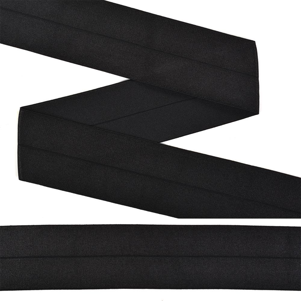 Резинка бельевая (окантовочная) блестящая 40.0 мм / 5 метров, 04 черный