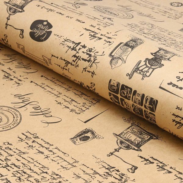 Крафт-бумага 70см, 10 м, 70 гр/м², Кофе черный