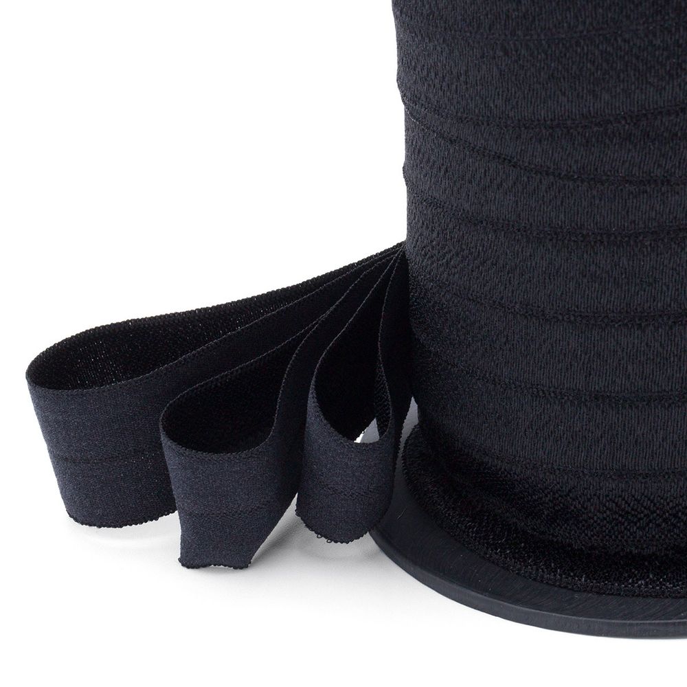 Резинка бельевая (окантовочная) блестящая 25.0 мм / 50 метров, черный