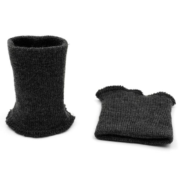 Манжеты трикотажные 8.0х9.5 см, 1 пара, средней плотности 14 кл, 1х1, в-67 т. антрацит, т.серый меланж