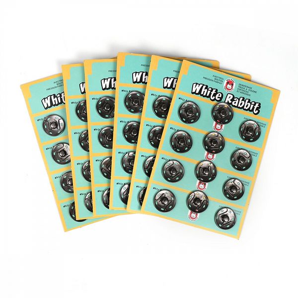 Кнопка пришивная металл ⌀21.0 мм, цв.никель черный, уп. 72 шт, TBY