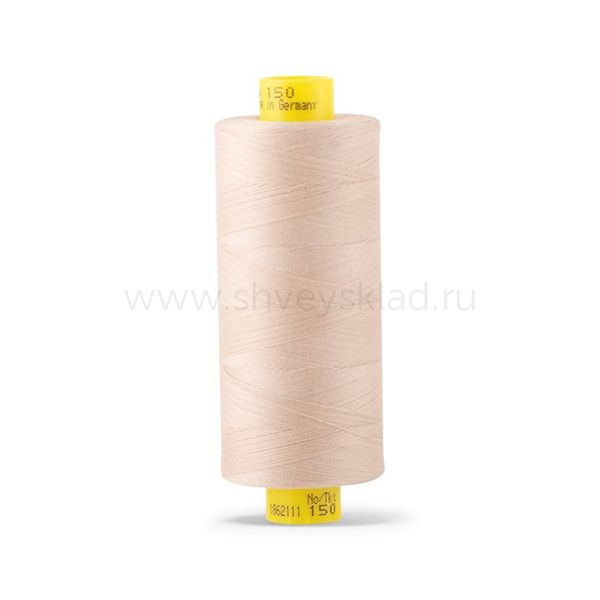 Нитка особо тонкая Gutermann Mara №150 (150/2), 1000 м, 713953, цв. 198 серебристый пион, 1 катушка