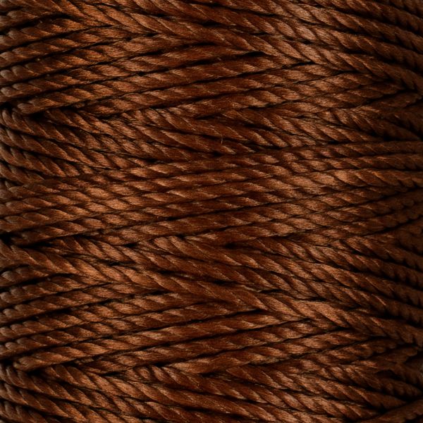 Нитки для кожи вощёные (полиэстер) 40 м, 002 св. коричневый, LC-006, Промысел