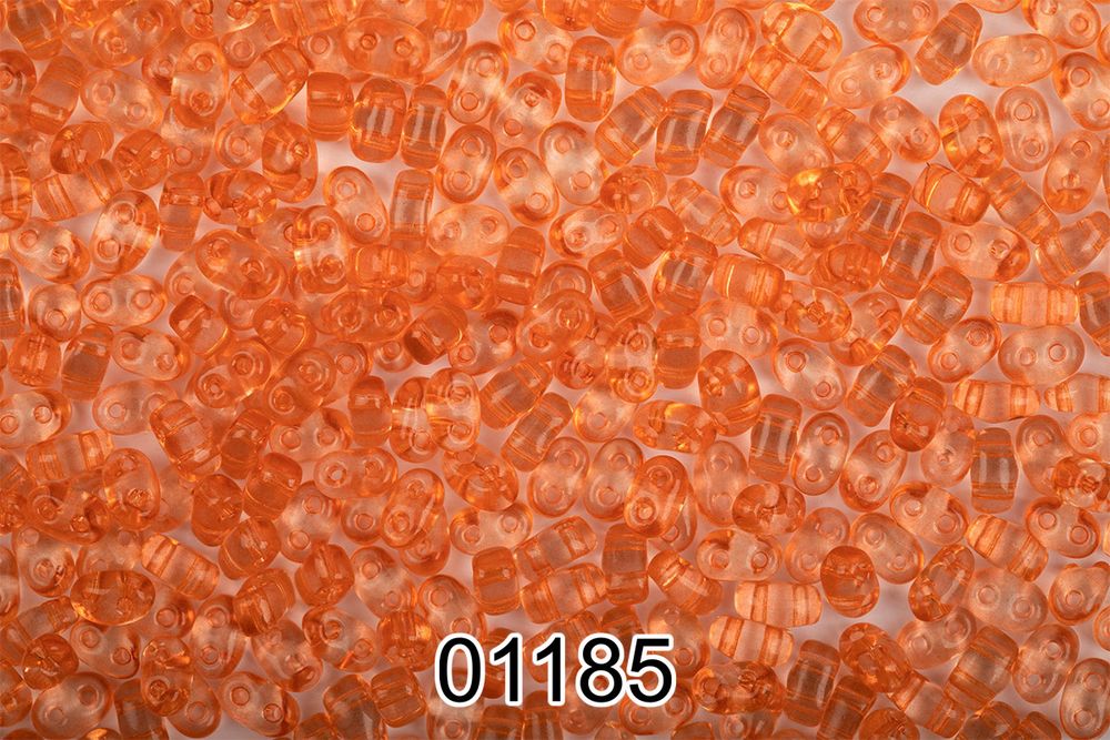 Бисер Preciosa Twin 3 2.5х5 мм, 500 г, 01185 (T55) т.оранжевый, 321-96001