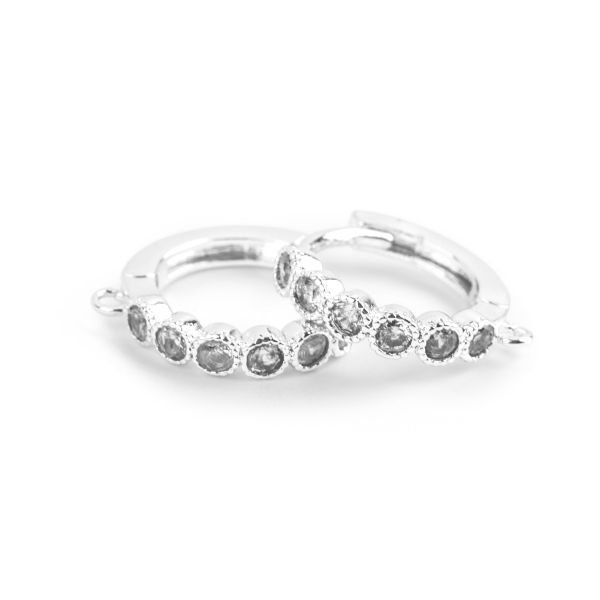 Швензы 13.5 мм, 10 шт (5х2 шт), 01 под серебро, Zlatka FMK-H19