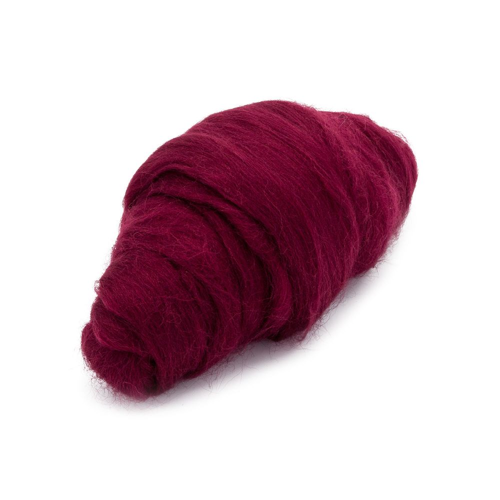 Шерсть для валяния полутонкая, 50 гр., Astra&Craft, 047 бордо