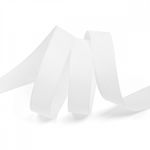 Лента репсовая (в рубчик) 15.0 мм, 029 белый, уп. 27,4м