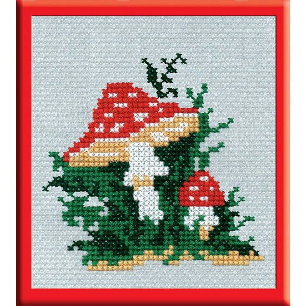 Набор для вышивания нитками РС Студия, Мухомор 12х12 см