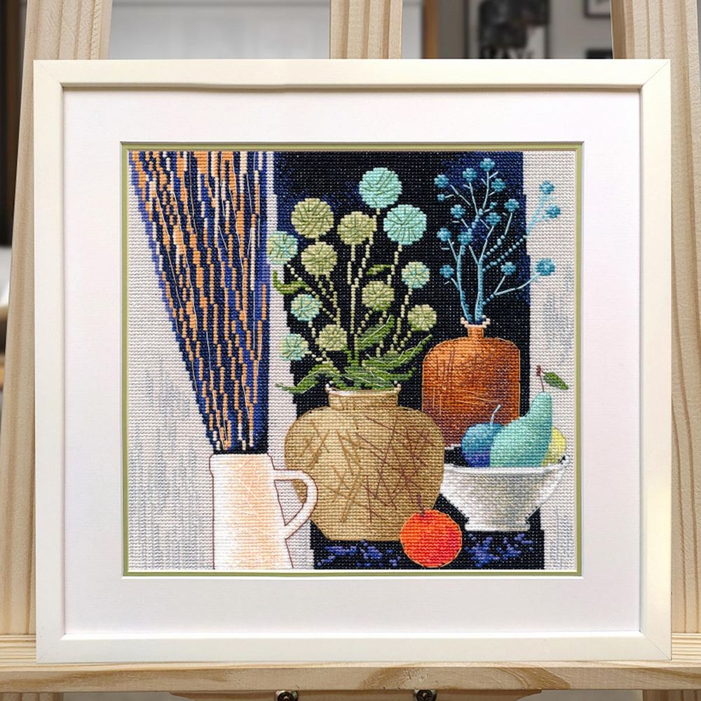 Набор для вышивания нитками Овен, Осенние мотивы 20х20см