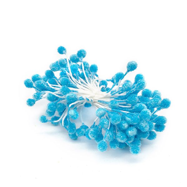 Тычинки для искусственных цветов 6см (синий), S090476